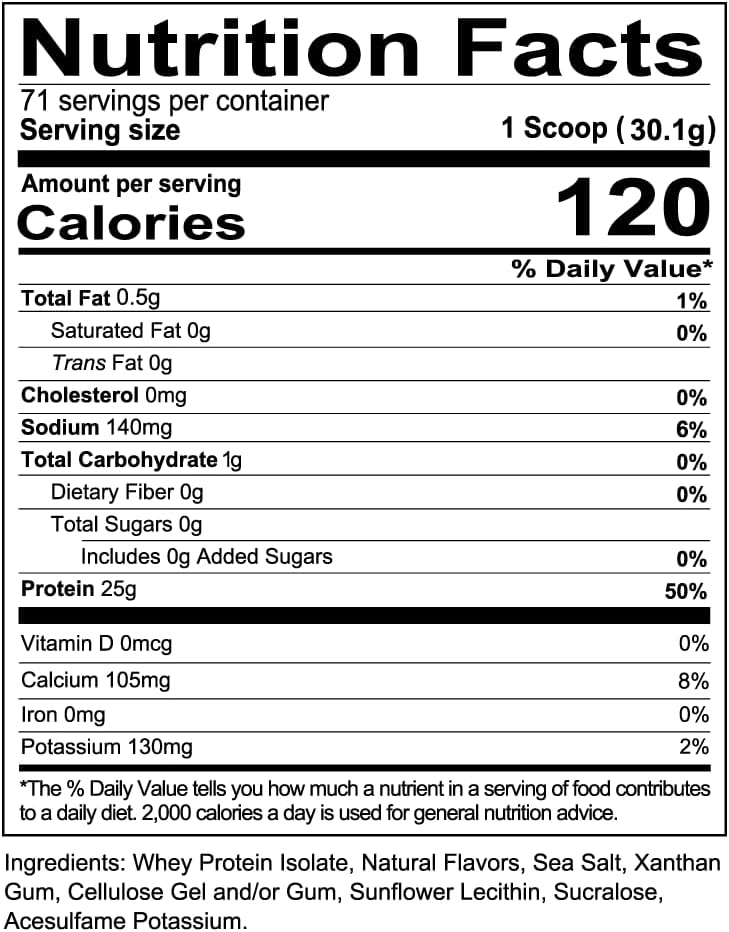 REDCON1 Isotope Vanilla Whey Isolate: Keto-Friendly Protein Powder with Zero Sugar (71 Servings)