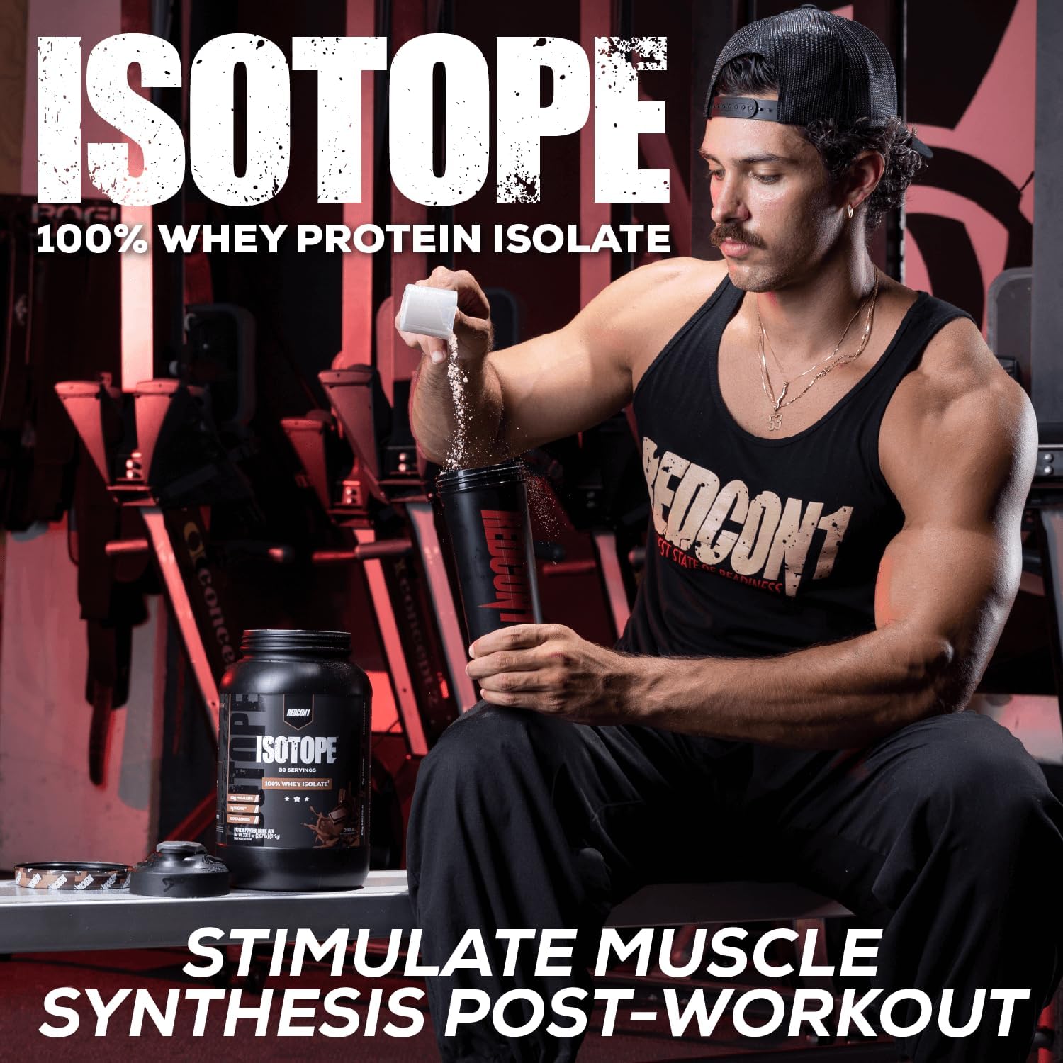 REDCON1 Isotope Vanilla Whey Isolate: Keto-Friendly Protein Powder with Zero Sugar (71 Servings)