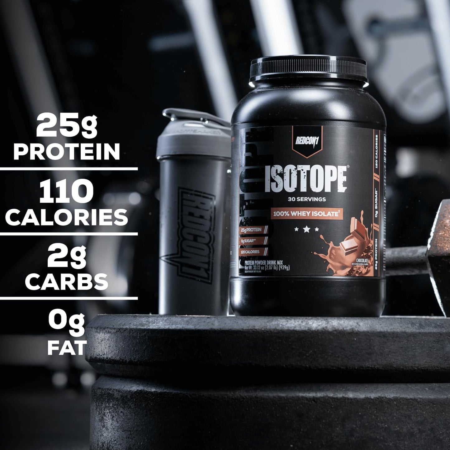 REDCON1 Isotope Vanilla Whey Isolate: Keto-Friendly Protein Powder with Zero Sugar (71 Servings)