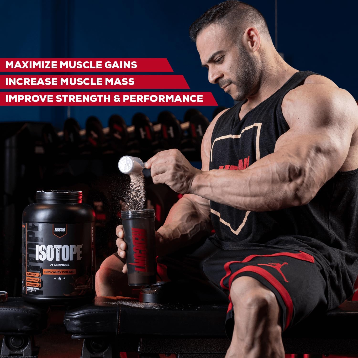 REDCON1 Isotope Vanilla Whey Isolate: Keto-Friendly Protein Powder with Zero Sugar (71 Servings)