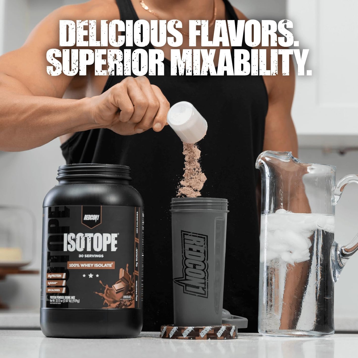 REDCON1 Isotope Vanilla Whey Isolate: Keto-Friendly Protein Powder with Zero Sugar (71 Servings)