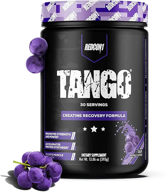 REDCON1 Tango Grape Creatine Powder - Sugar Free Keto-Friendly Supplement with Betaine Anhydrous for Muscle Strength (30 Servings)