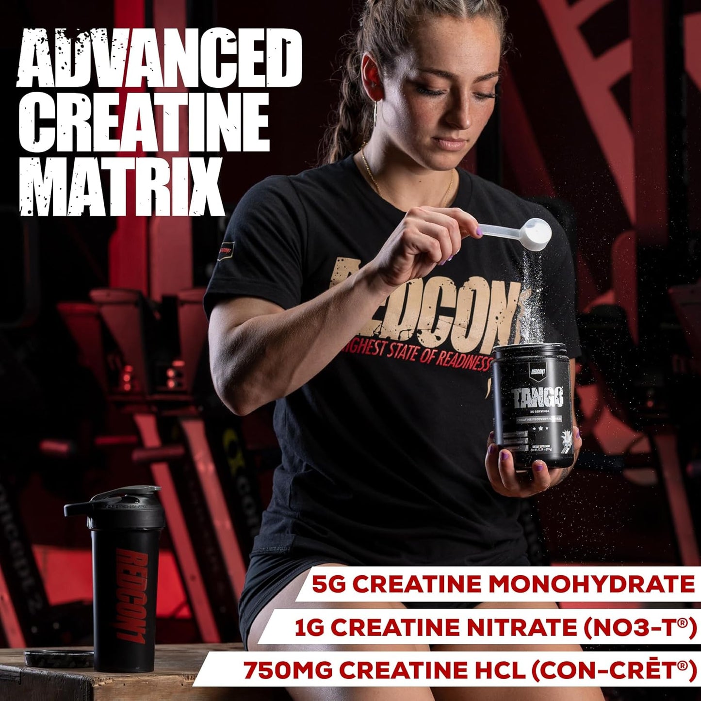REDCON1 Tango Grape Creatine Powder - Sugar Free Keto-Friendly Supplement with Betaine Anhydrous for Muscle Strength (30 Servings)