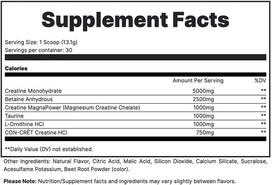 REDCON1 Tango Tiger's Blood Creatine Powder - Sugar Free & Keto Friendly with Betaine Anhydrous for Muscle Strength (30 Servings)