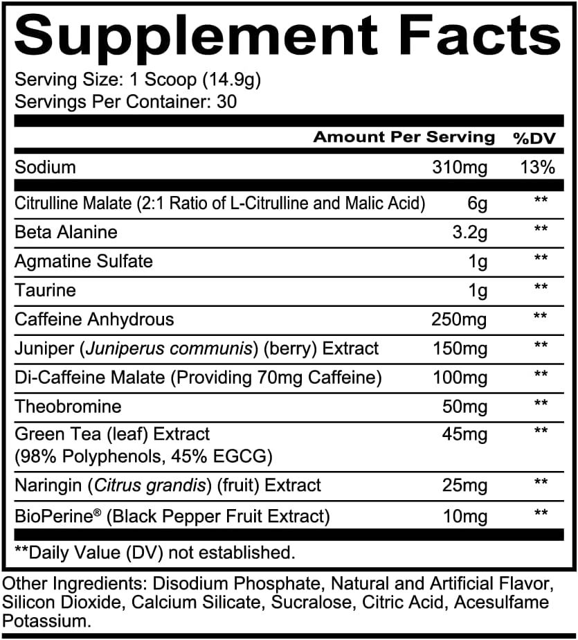 REDCON1 Total War Pre Workout Powder - Cherry Lime Flavor, Citrulline Malate & Beta Alanine Blend for Endurance and Pump - Fast Acting Caffeinated Preworkout for Men & Women, 15 Servings