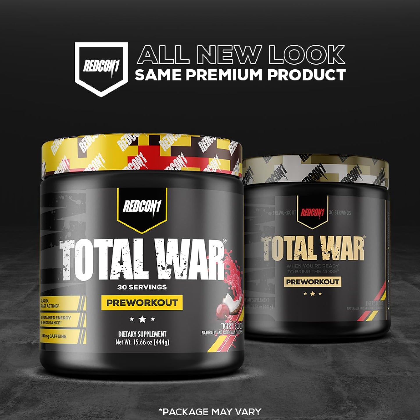 Redcon1 Total War Pre Workout Powder - Grape Flavor with Beta Alanine - Caffeinated Preworkout for Men and Women - Enhanced Pump and Blood Flow - 30 Servings