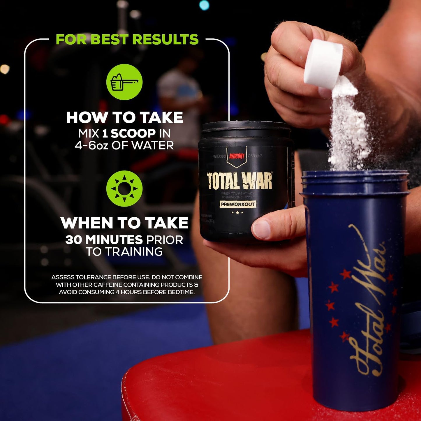 Redcon1 Total War Pre Workout Powder - Grape Flavor with Beta Alanine - Caffeinated Preworkout for Men and Women - Enhanced Pump and Blood Flow - 30 Servings