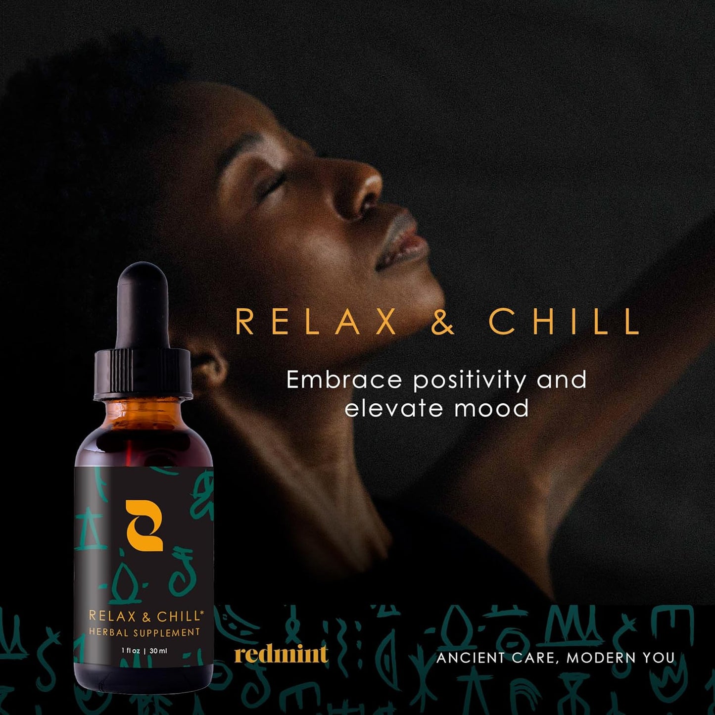 Redmint Relax & Chill Herbal Tincture - Natural Mood Support Supplement - Promotes Calmness - 30 ml