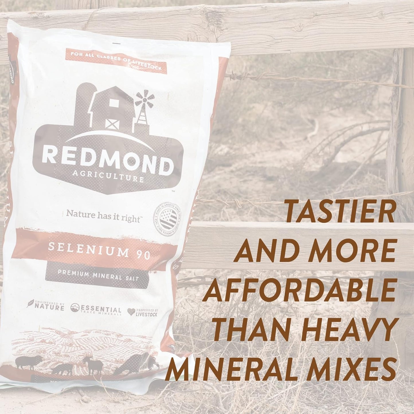 Redmond Agriculture Selenium 90 Mineral Salt - Premium Quality for Livestock Health