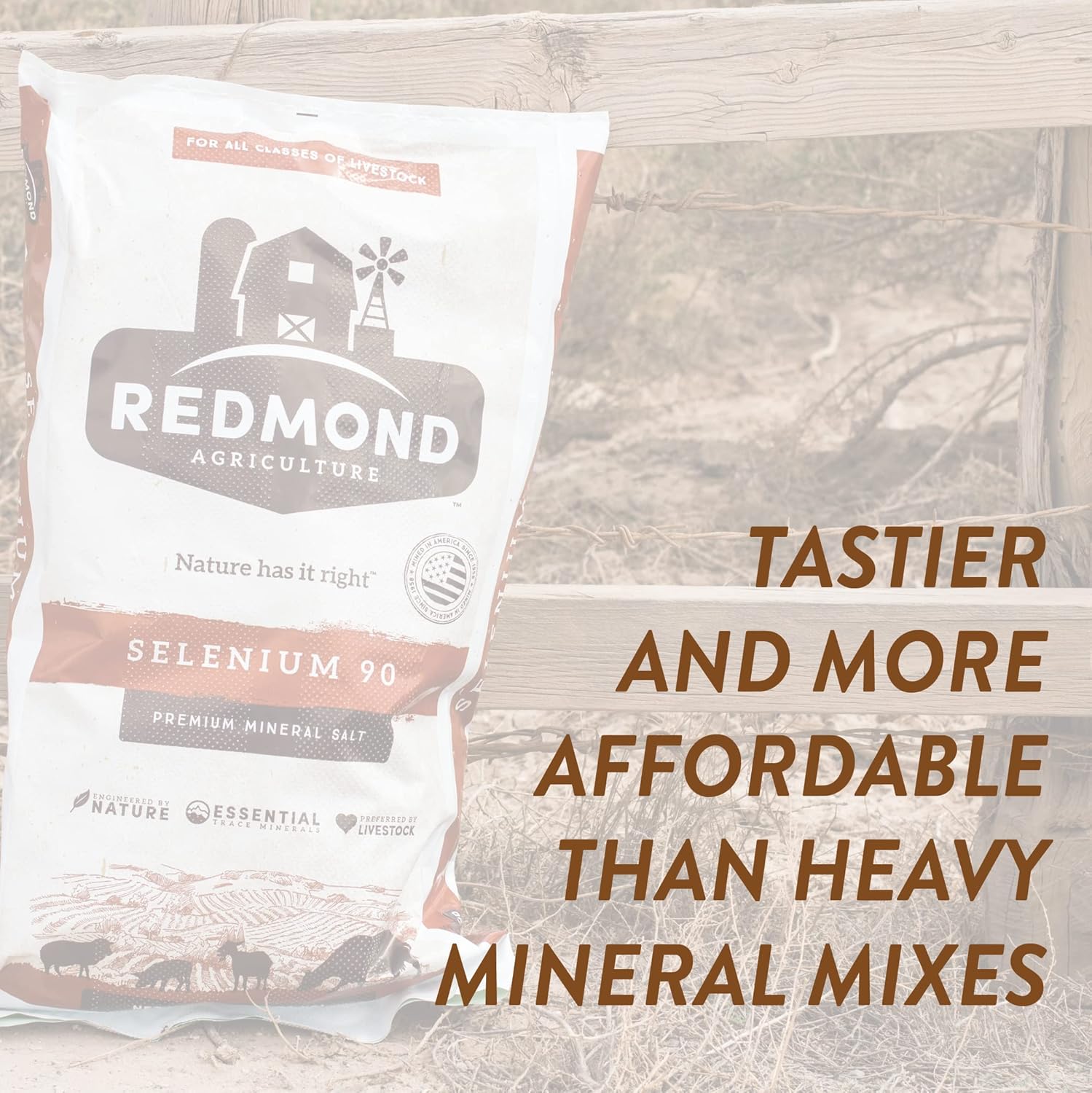 Redmond Agriculture Selenium 90 Mineral Salt - Premium Quality for Livestock Health