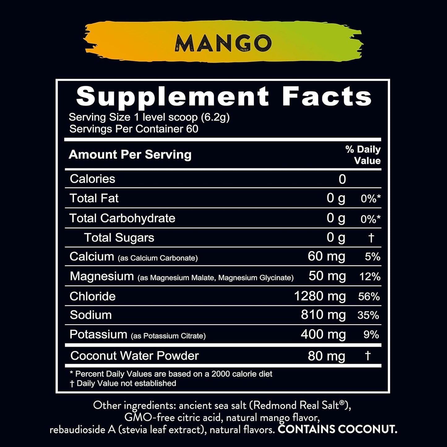 REDMOND Mango Re-Lyte Hydration Electrolyte Mix - Stay Hydrated and Energized