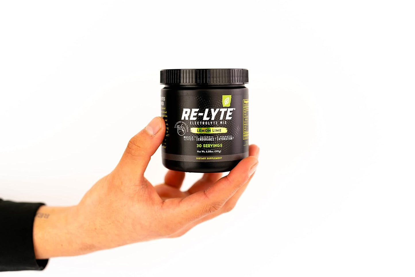 REDMOND Re-Lyte Electrolyte Drink Mix Lemon Lime - 30 Servings, Small 6.88oz Jar