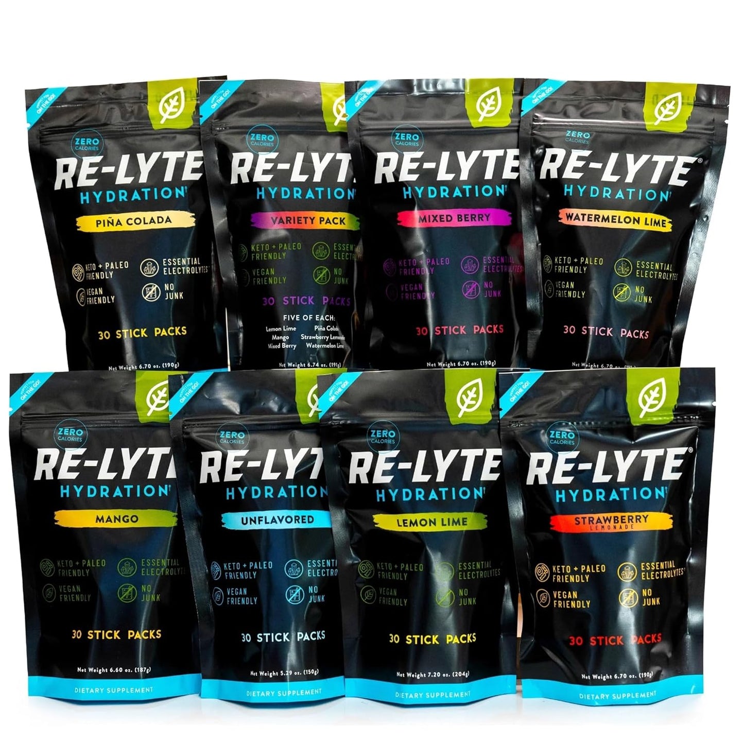 REDMOND Re-Lyte Hydration Electrolyte Drink Mix with Mango Flavor - 30 Stick Packs