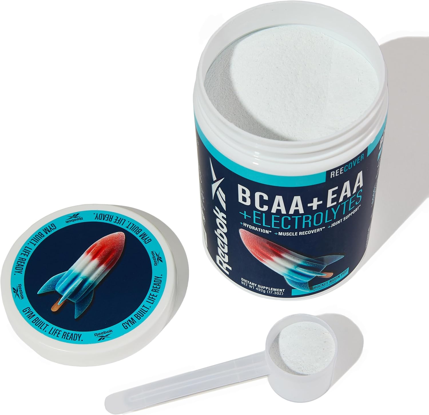 Reebok ReeCover BCAA + EAA + Electrolytes: Muscle Recovery & Strength Support - 30 Servings Rocket Moon Pop Flavor