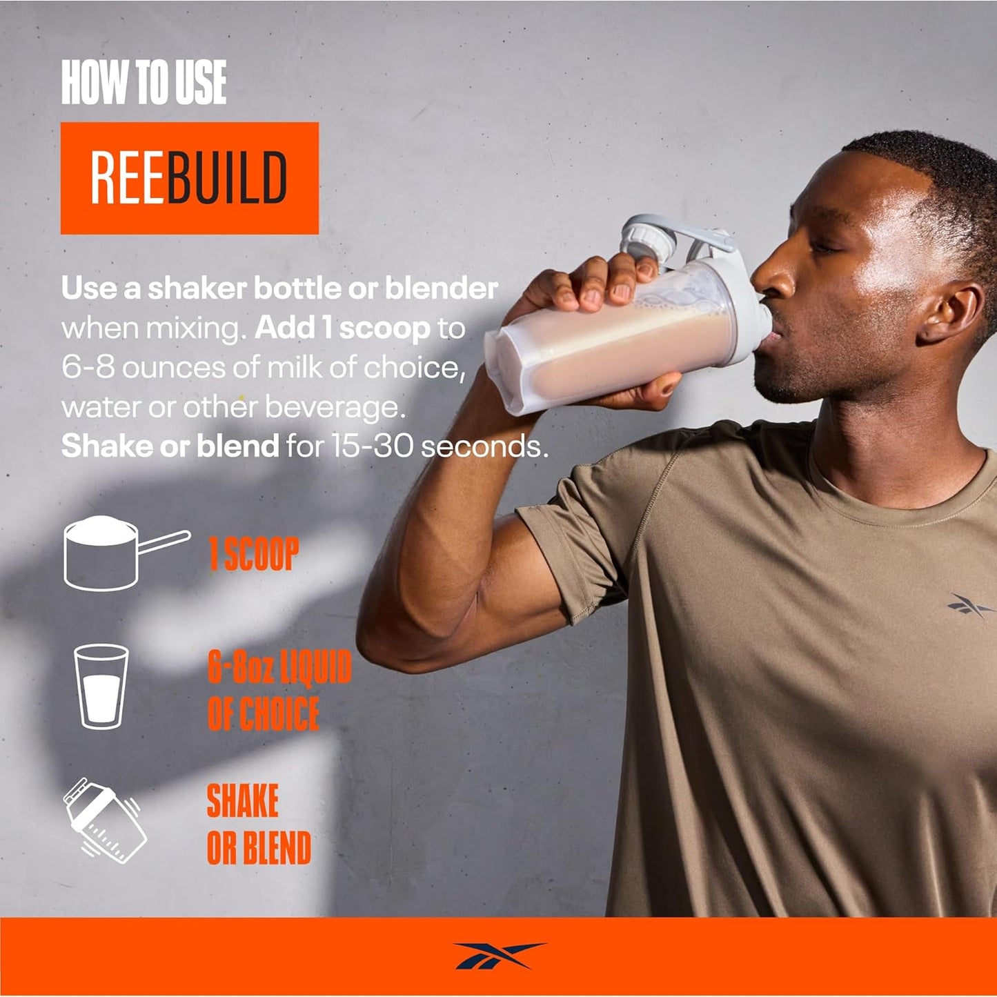 Reebok Whey Protein + Collagen Powder | 25g Protein, 9 Amino Acids | Muscle Growth, Joint Health, Gut Support | Vanilla Ice Cream Flavor