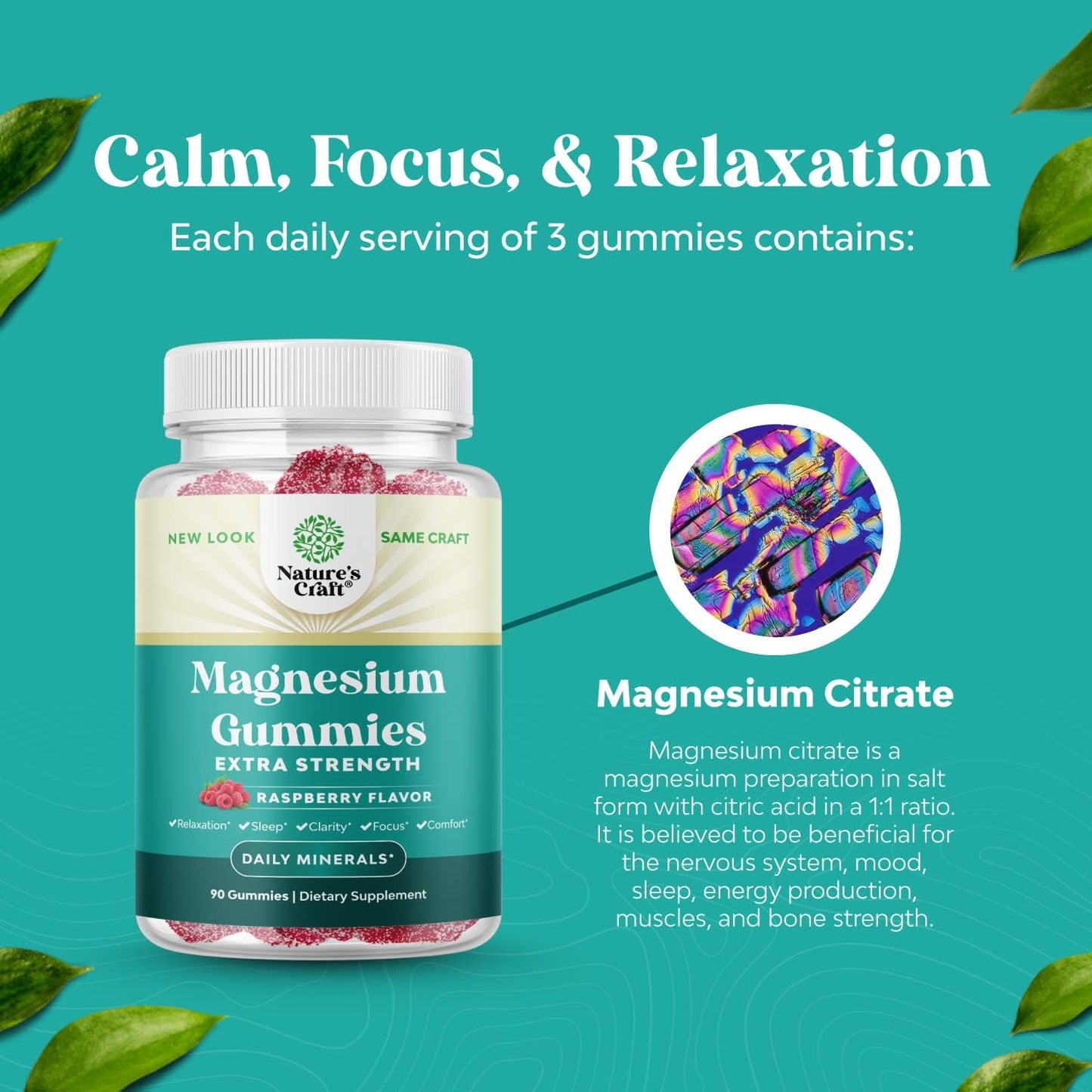 Relaxing Raspberry Flavored Magnesium Gummies for Adults - Sleep Aid Soft Chews - Natural Calm Supplement for Body & Mind Relaxation - 90 Count - BoostGo Australia