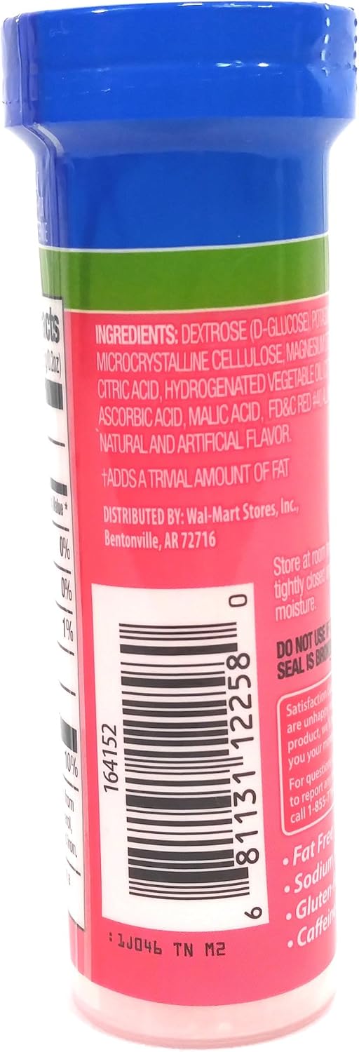 ReliOn Glucose Fruit Punch Tablets - Convenient On-the-Go Tube with 10 Tablets