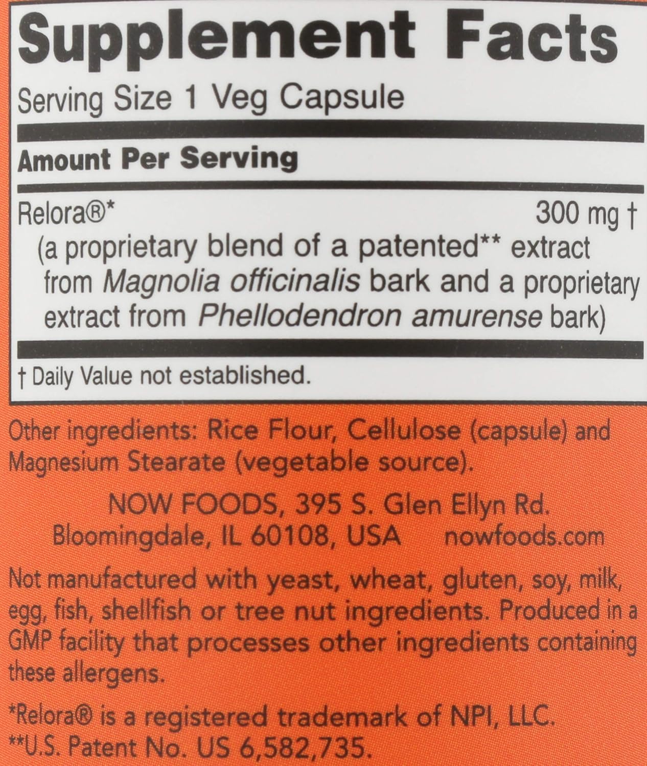 Relora 300 Supplement - Natural Stress and Weight Management Support - 60 Capsules