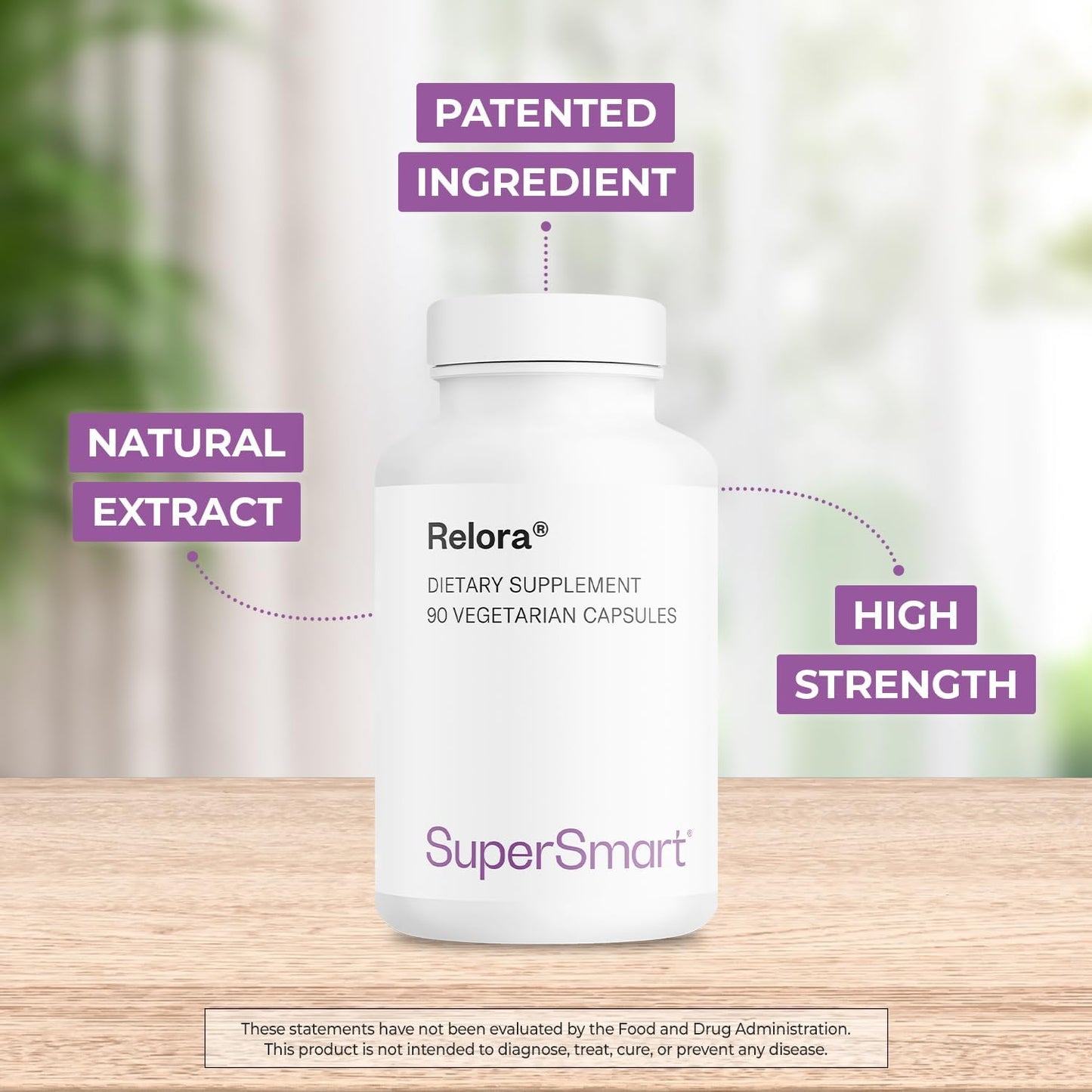 Relora 750mg Daily Supplement - Magnolia & Phellodendron Extract - Non-GMO, Gluten-Free - 90 Capsules