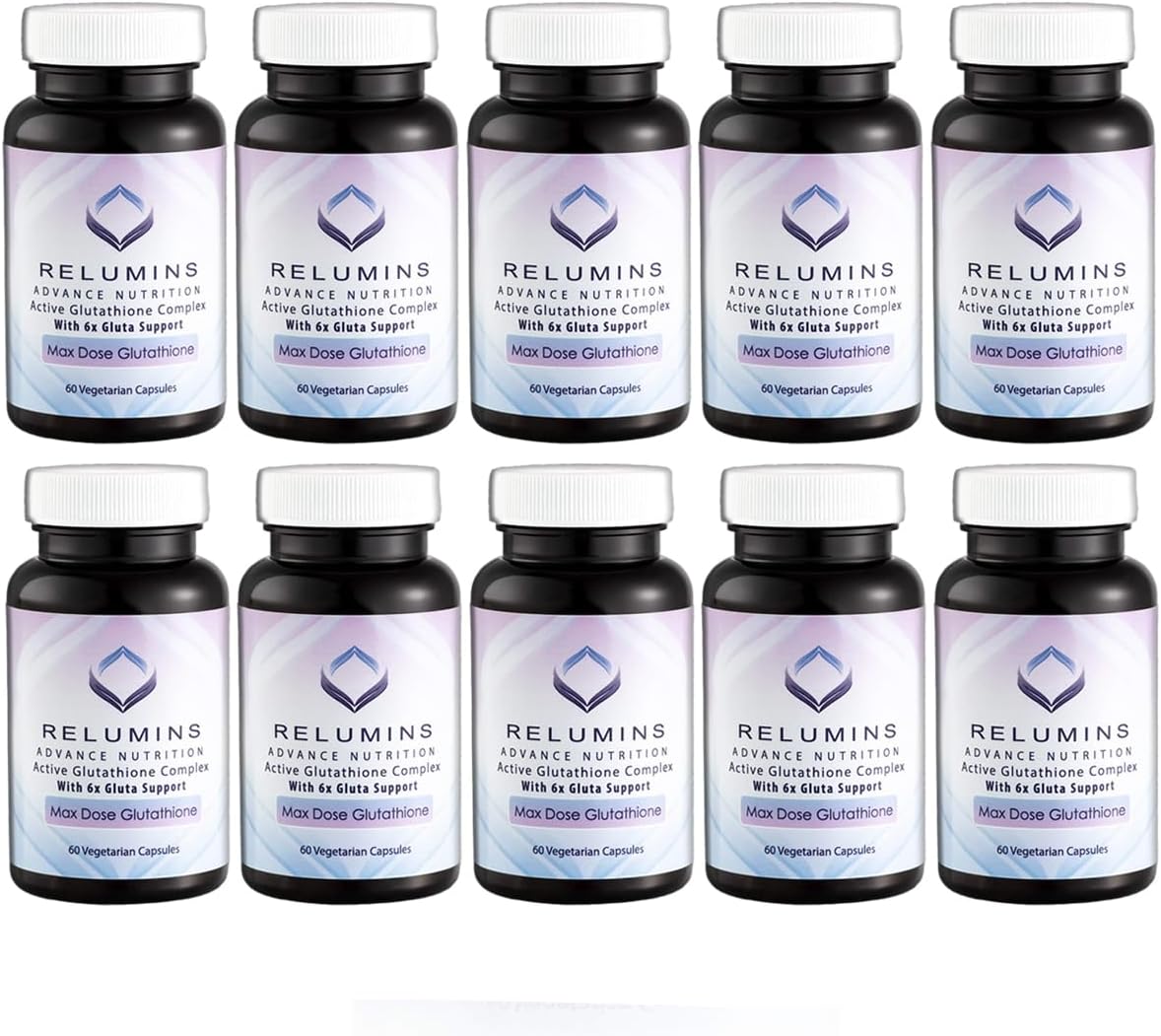 Relumins Advance White Active Glutathione Complex Capsules - Skin Brightening Formula with 6X Boosters - Pack of 600 Capsules