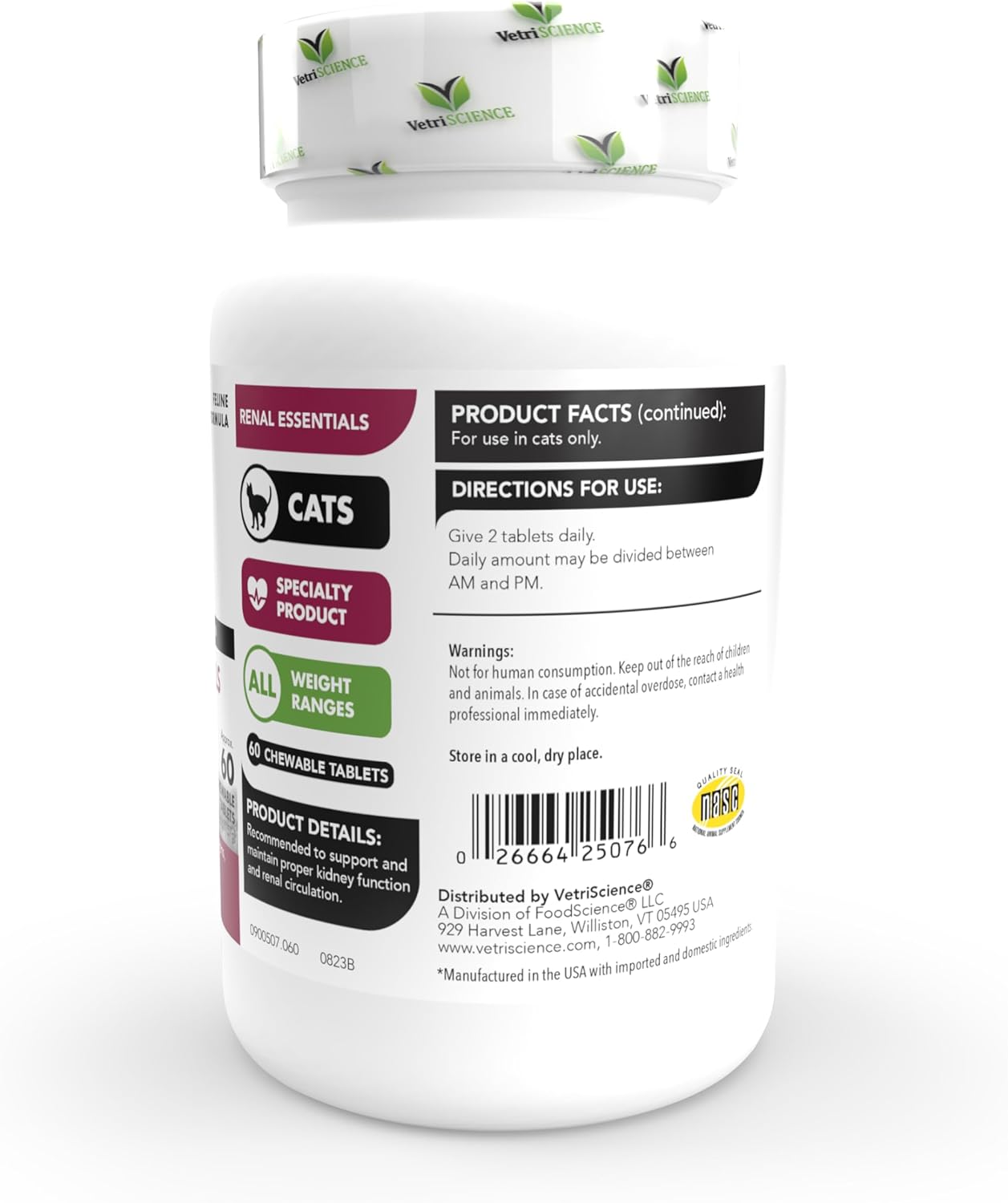 Renal Essentials for Cats - 60 Count by VETRISCIENCE, Vetri-Science Laboratories