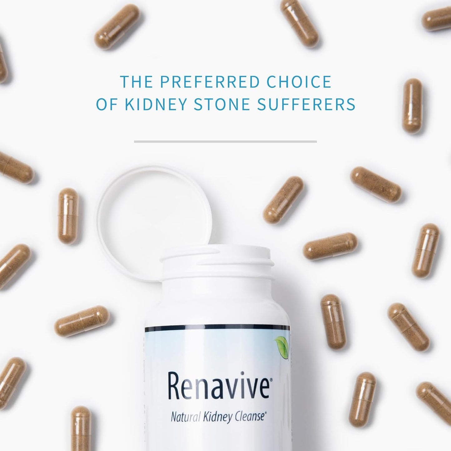 Renavive Kidney Stone Cleanse Capsules with Chanca Piedra & Celery Seed - Supports Kidney Health & Function, Clear System of Impurities