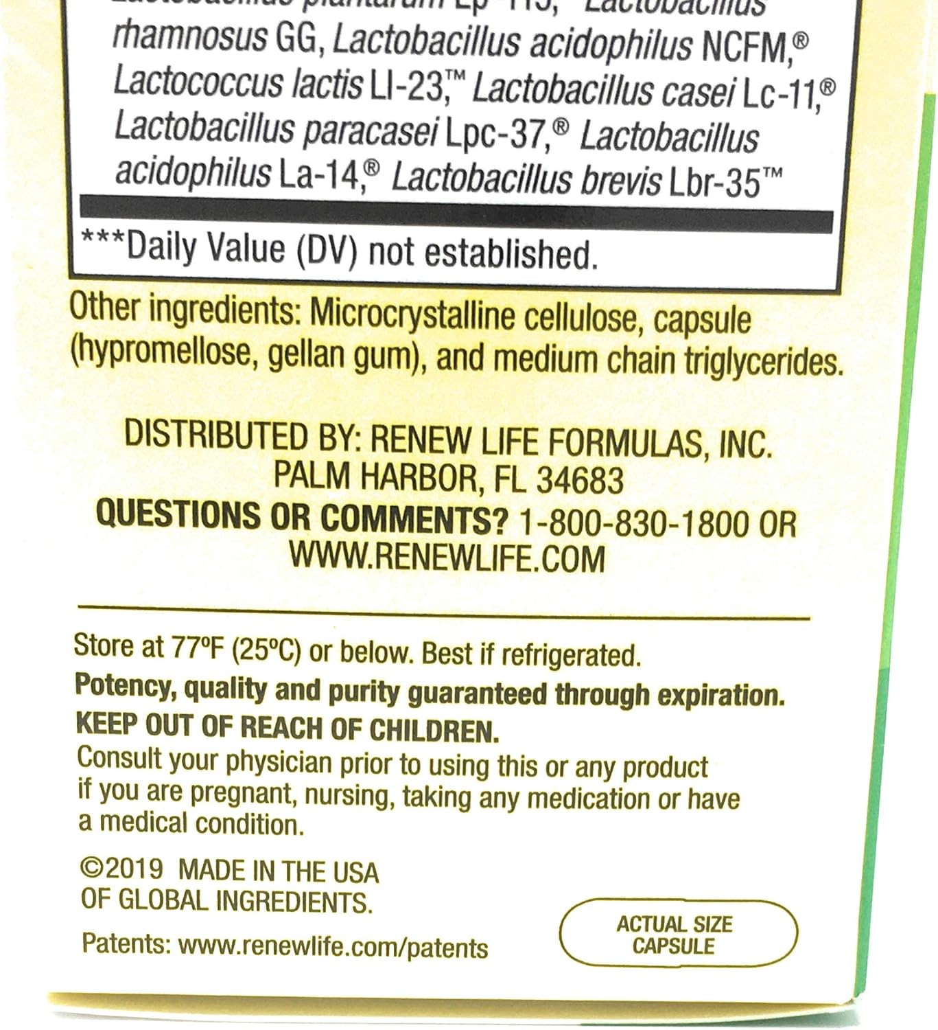Renew Life Probiotic with 30 Billion Live Cultures and Ultra-Flora Formula