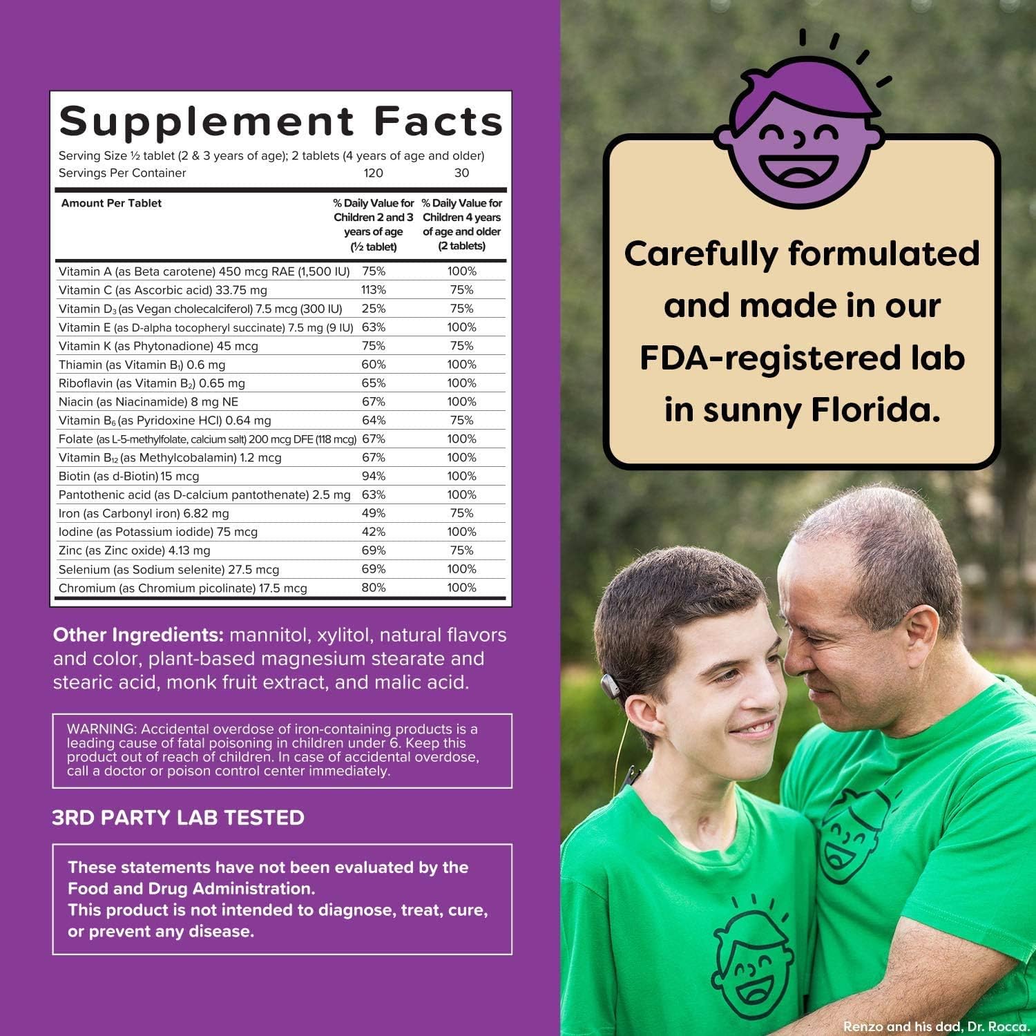 Renzo's Vitamins Stronger Now Bundle - Multivitamin, Calcium, and Vitamin D3 for Picky Eater Kids - Boost Their Health Today!