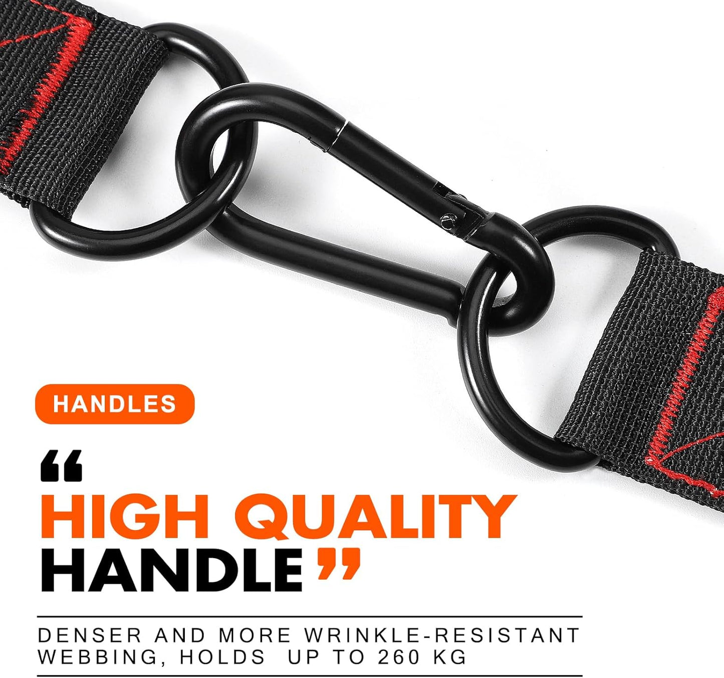 Replacement Exercise Handle for Pilates, Yoga, Strength Training - HPYGN Pull Down Home Gym Handle in Red, Grey, Blue