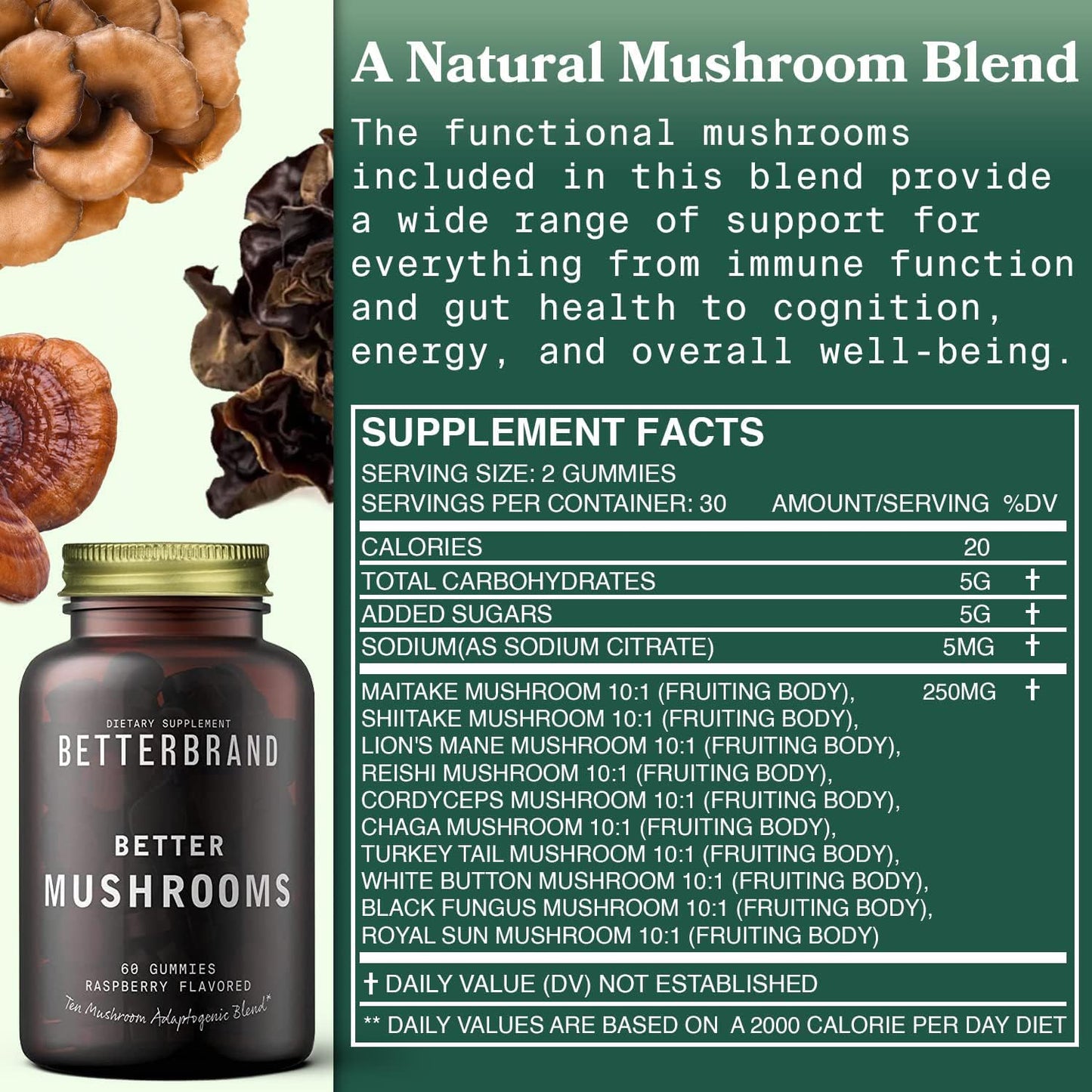 Respiratory Health & Gut Support Bundle - Betterbrand Lung Supplements & Mushroom Gummies for Daily Wellness