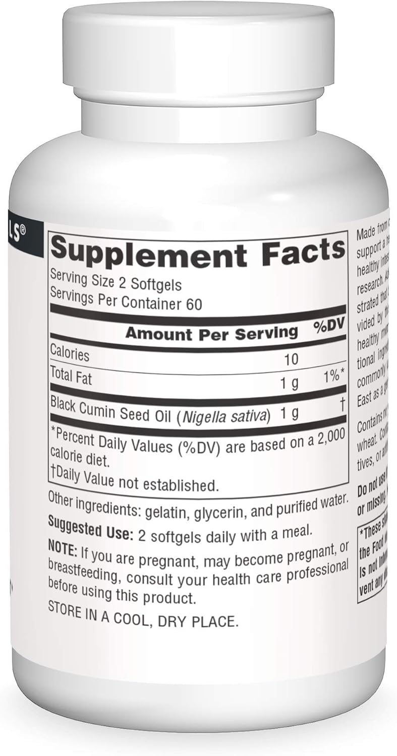 Respiratory Support with Source Naturals Black Cumin Seed Oil - 120 Softgels