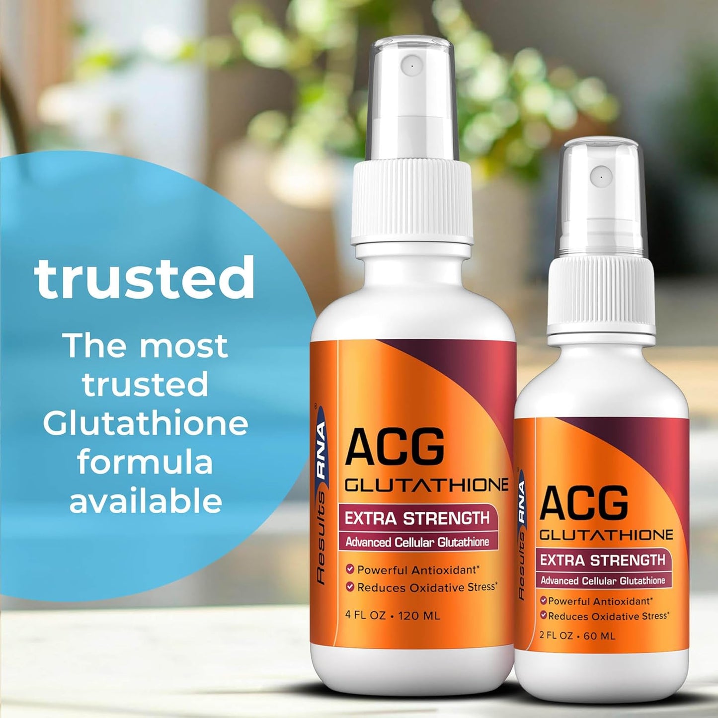 Results RNA ACG Glutathione Extra Strength Immune Boost Spray - Powerful Antioxidant & Immune Support Formula (4 oz)