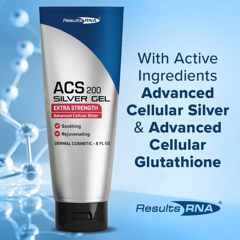 Results RNA ACS 200 Colloidal Silver Gel Combo Pack - 4 oz Liquid and 8 oz Topical Gel for Sunburn, Wounds, Rashes - BoostGo Australia