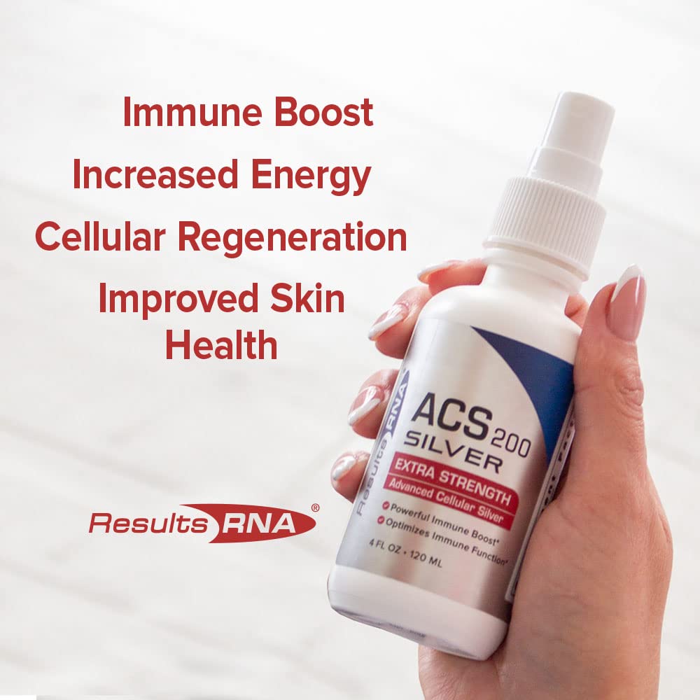 Results RNA ACS 200 Colloidal Silver Gel Extra Strength - Advanced Cellular Silver Topical Gel for Skin Irritations - 8 Ounce - BoostGo Australia
