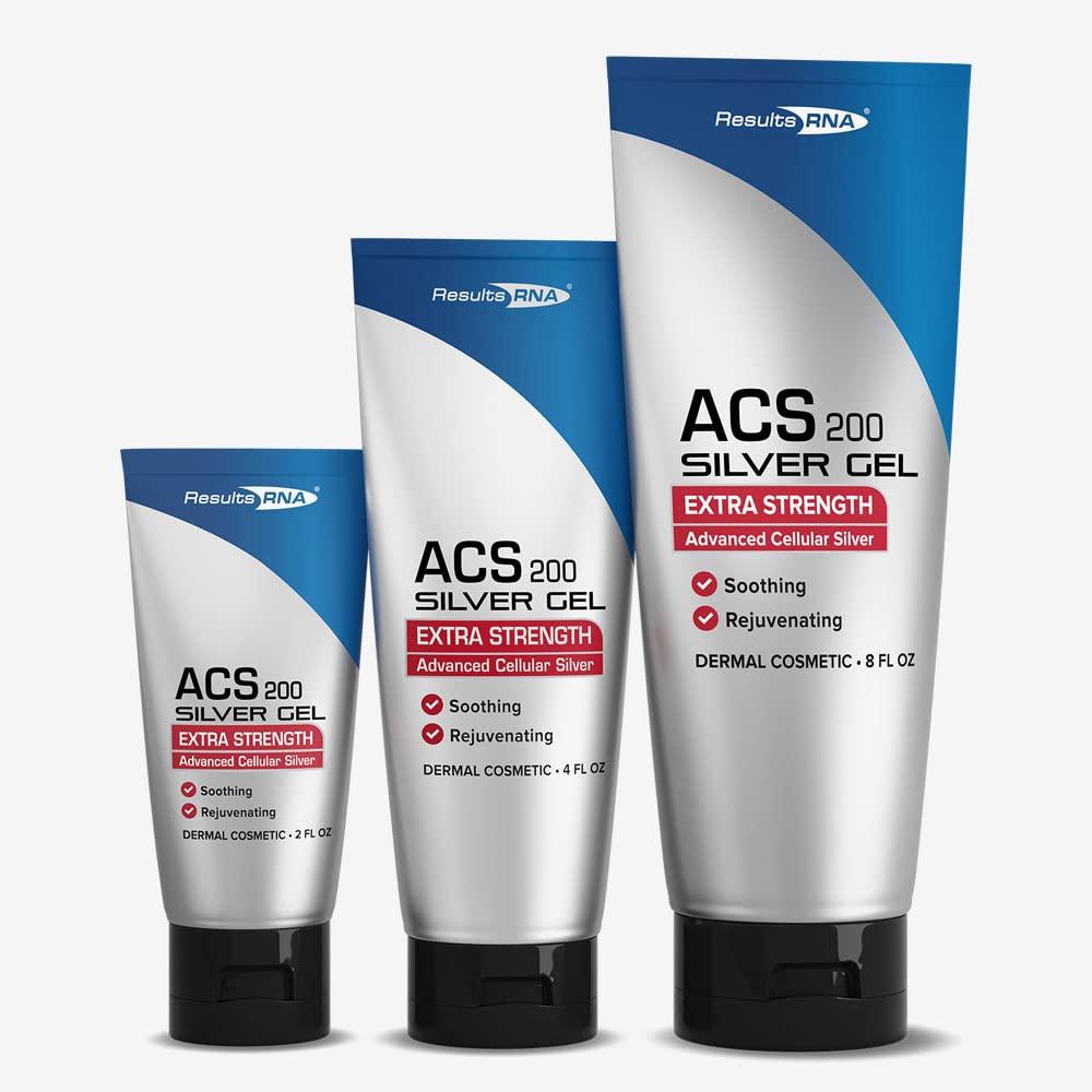 Results RNA ACS 200 Colloidal Silver Gel Extra Strength - Advanced Cellular Silver Topical Gel for Skin Irritations - 8 Ounce - BoostGo Australia
