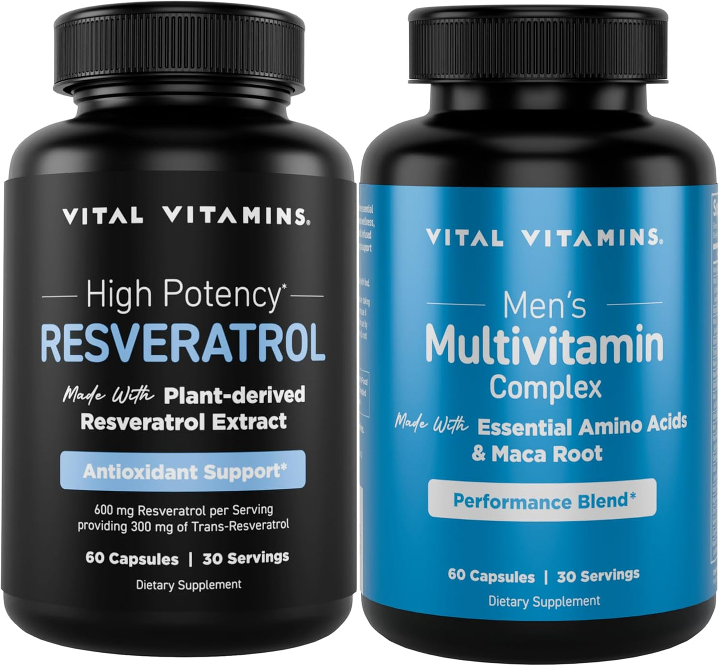 Resveratrol Capsules with Essential Men's Multivitamins - Boost Your Health Today!