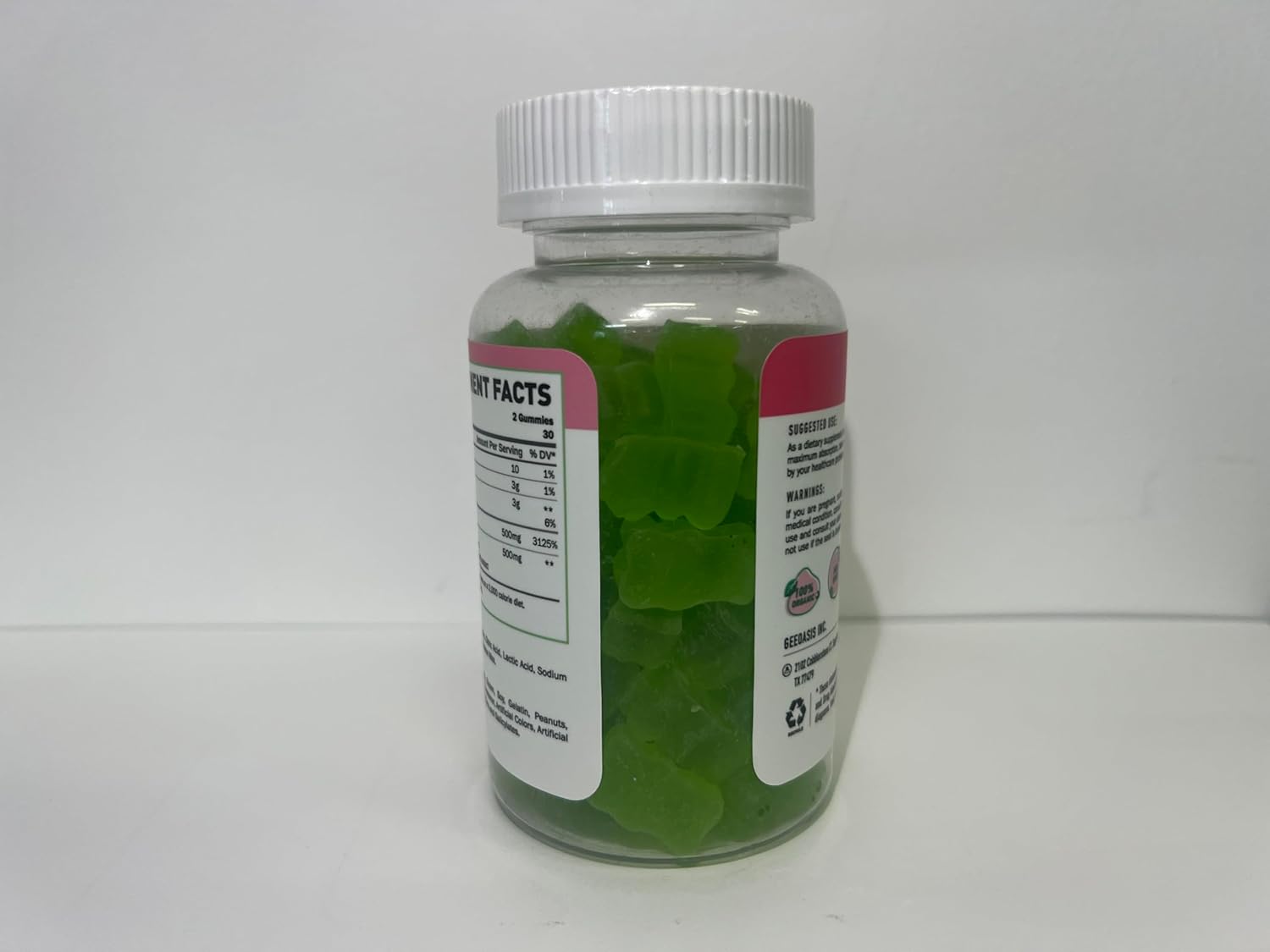 Resveratrol Niacinamide Gummies 500mg with Vegan Apple Flavor - 60 Chewable B3 Supplement Count