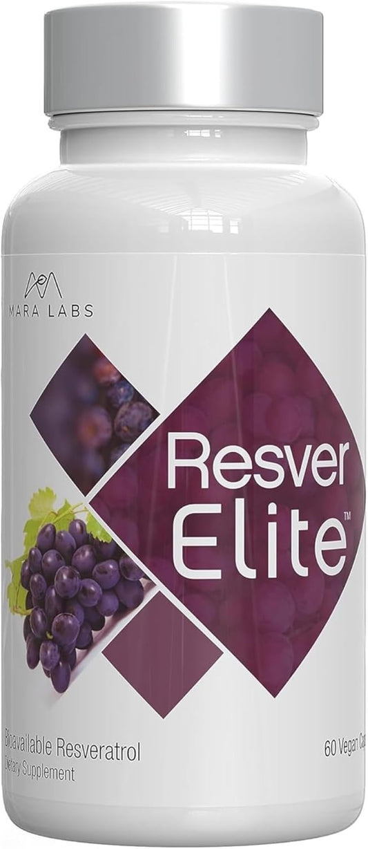 ResverElite by BrocElite | Vegan Resveratrol Supplement with No Fillers | Non-GMO | 30 Servings