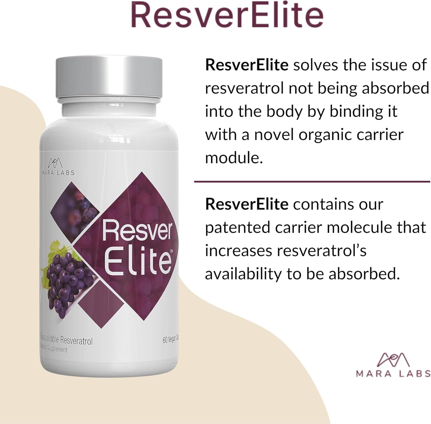 ResverElite by BrocElite | Vegan Resveratrol Supplement with No Fillers | Non-GMO | 30 Servings