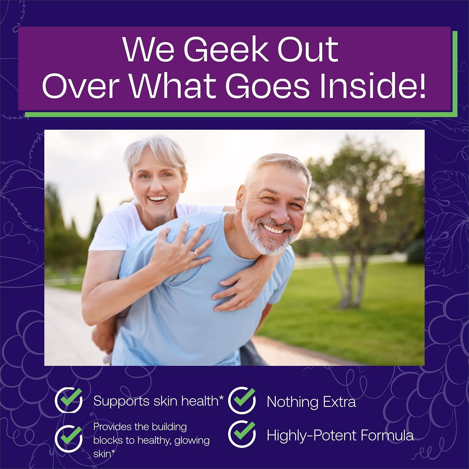 ResVitale Collagen Enhance Beauty Supplement with Hyaluronic Acid and Resveratrol - 60 Capsules + ResVitale Resveratrol 500mg Supplement for Men and Women - 60 Veggie Capsules