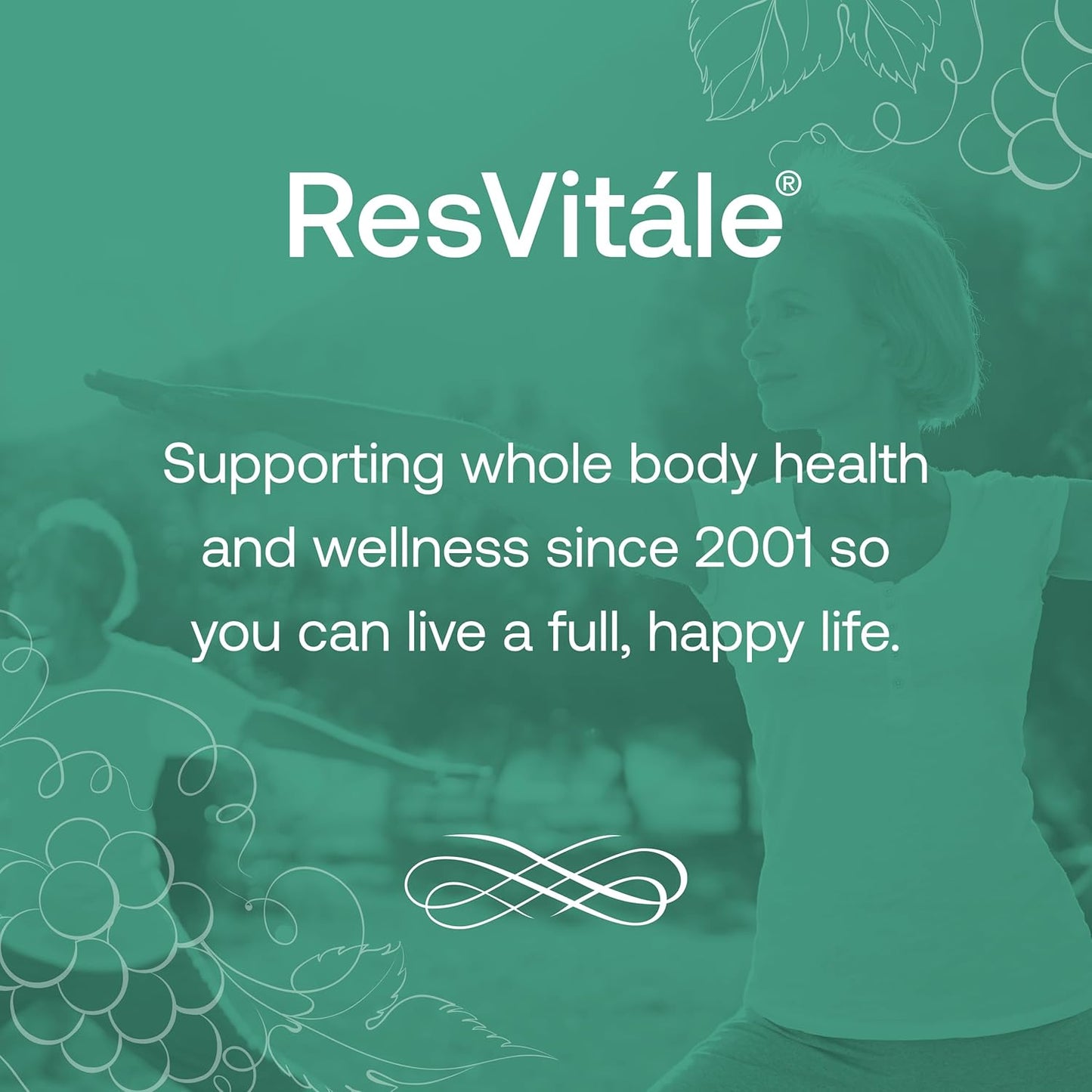 ResVitale Collagen Enhance Beauty Supplement with Hyaluronic Acid and Resveratrol - 60 Capsules + ResVitale Resveratrol 500mg Supplement for Men and Women - 60 Veggie Capsules