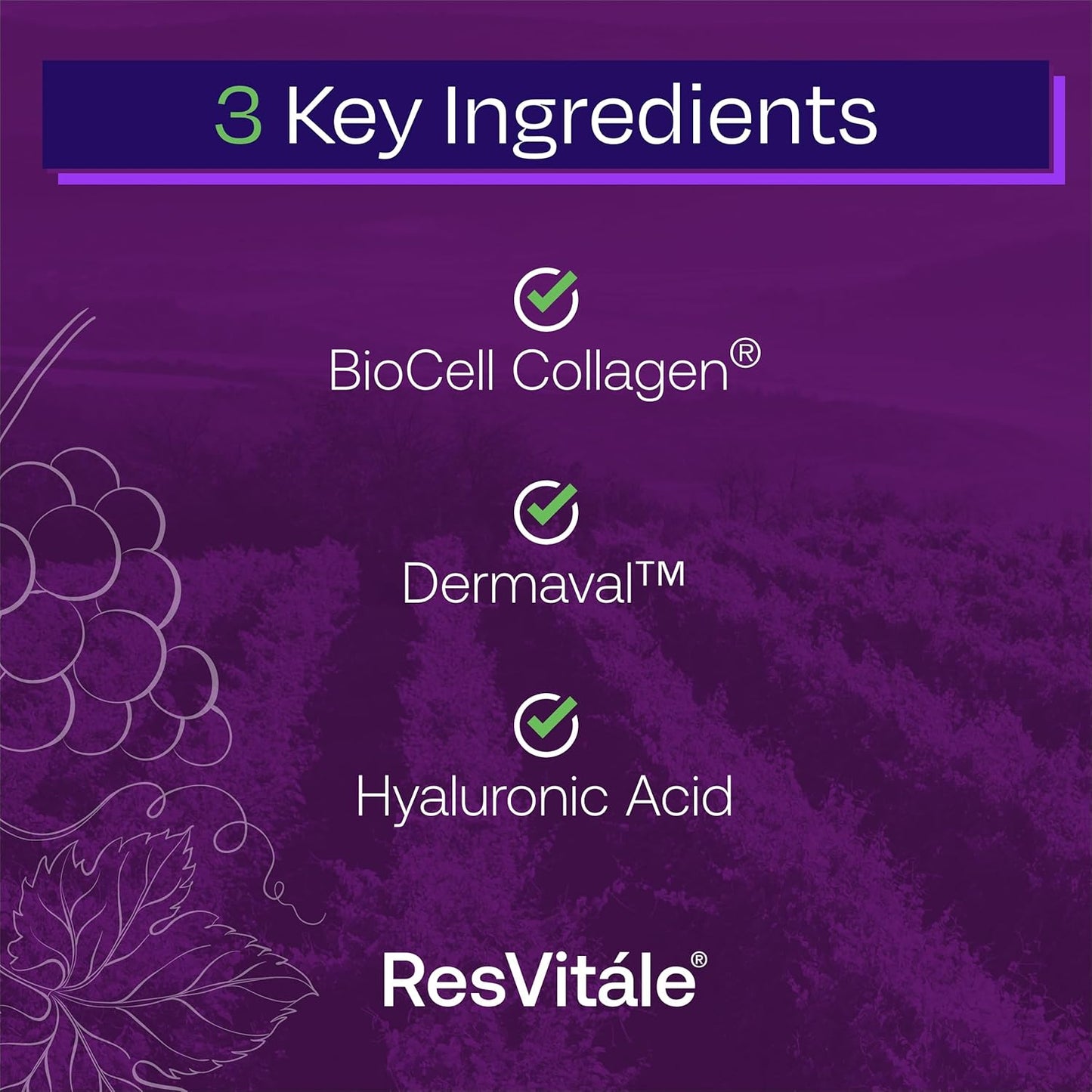 ResVitale Ultra Collagen Enhance with Resveratrol - Skin Care Supplement - 90 Veggie Capsules - BoostGo Australia