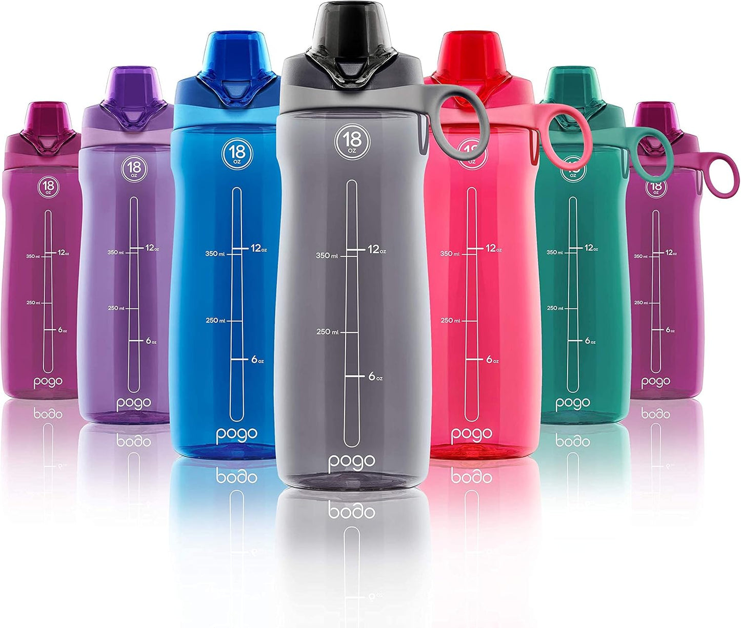 Reusable BPA-Free Plastic Water Bottle with Chug Lid, Carry Handle, and Dishwasher Safe Design - Ideal for Travel, School, Outdoors, Gym - Available in Various Sizes (18oz, 32oz, 40oz, 64oz)