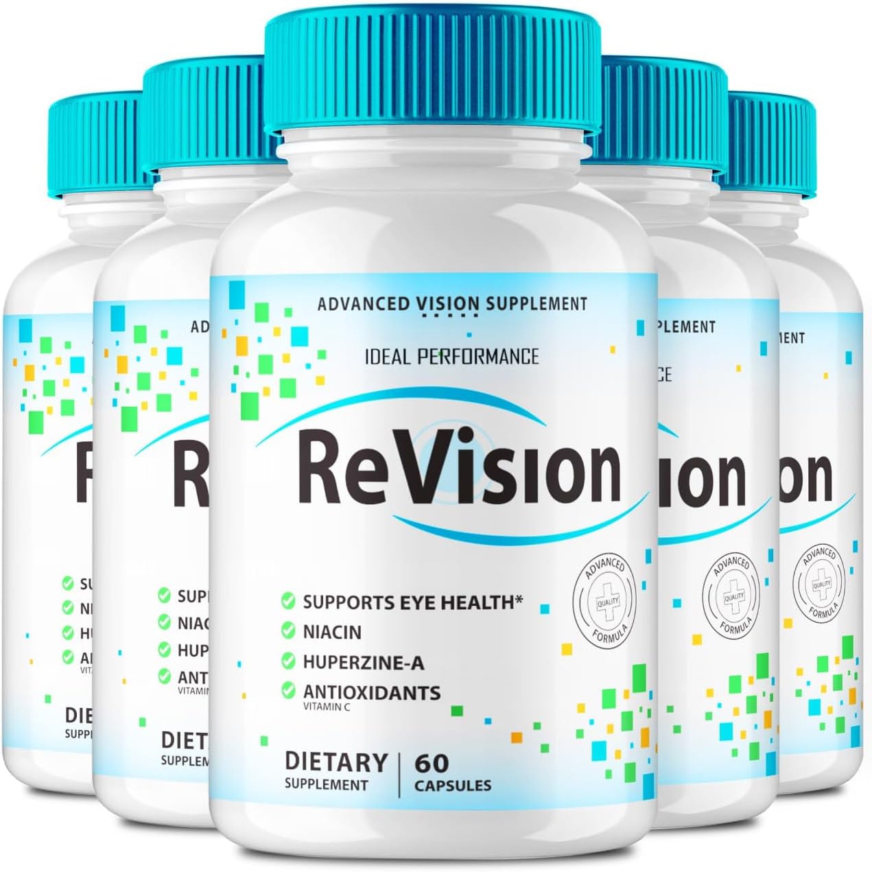 Revision Eye Supplement Pills - Advanced Vision 2.0 Care Complex (5 Pack, 300 Capsules)