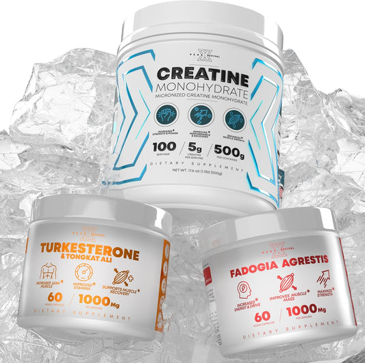 RevitalizeX Fadogia Agrestis Performance Supplement with Creatine, Turkesterone, and Tongkat Ali - 60 Capsules, Gluten-Free, Non-GMO, Vegan