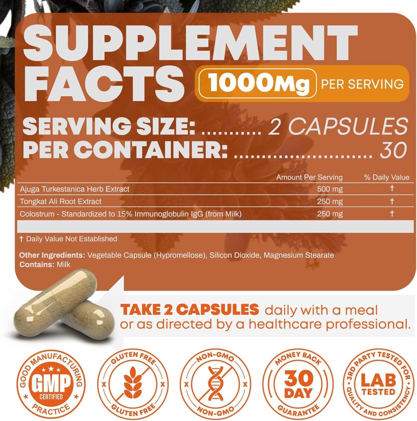 RevitalizeX Fadogia Agrestis Performance Supplement with Creatine, Turkesterone, and Tongkat Ali - 60 Capsules, Gluten-Free, Non-GMO, Vegan