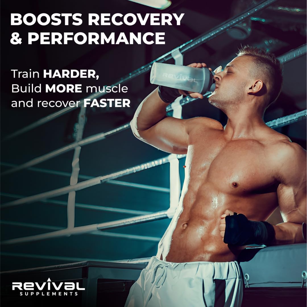 Revival Premium Micronized Creatine Monohydrate 500g - 100 Servings, 100% Pure Grade - Supports Lean Muscle Growth - USA Made & Lab Tested