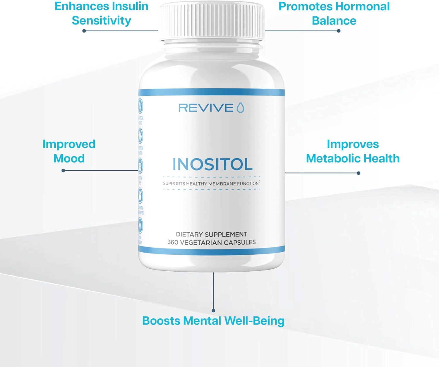 Revive MD Inositol Supplement - Promotes Healthy Membrane Function (360 Vegan Caps)