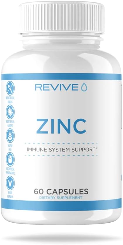 Revive MD Zinc Supplement - Immune Support for Healthy Growth and Development - 60 Capsules