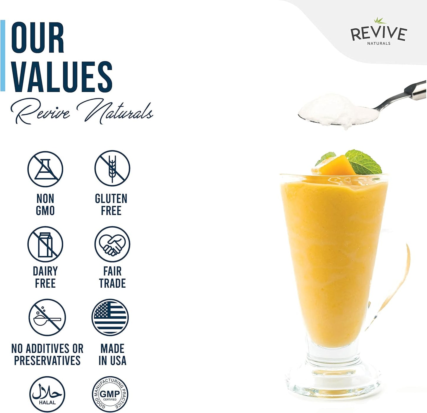 Revive Naturals Multi Collagen Protein Powder - 16oz, Types I, II, III, V & X - Grass Fed Bovine, Wild Caught Marine, Free Roaming Chicken & Eggshell Peptides